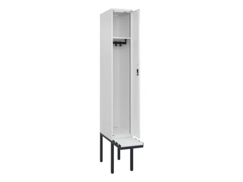 locker met bank,HxBxD 2120x300x815mm,1vak,vak B 300mm,cilinderslot