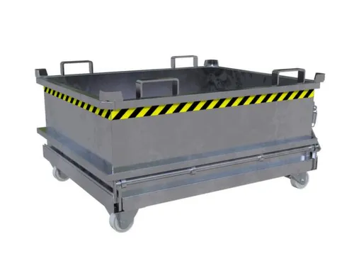 mini-bodemklepcontainer,HxLxB 625x1000x1200mm,0,37m³,inrijbeugel,staa