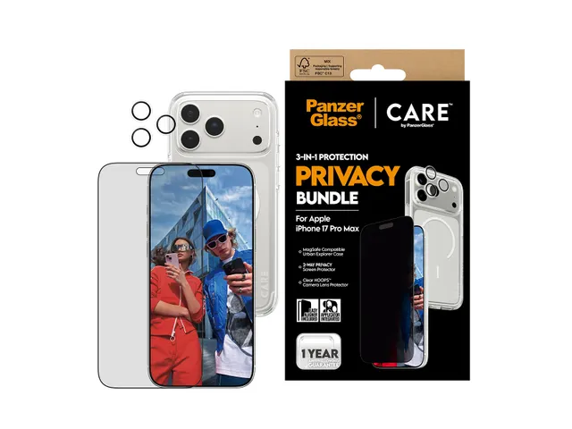 PanzerGlass | CARE by 3-in-1 Flagship Privacy Bundle iPhone 17 P