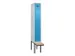 locker met bank,voor scheiding van kleding,HxBxD 2120x300x815mm,1vak