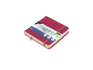 Schetsboek Kangaro 12x12cm ruby PU HC 80 vel 140gr roomwit met elastie - 1