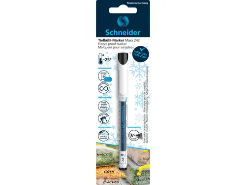Diepvries marker Schneider Maxx 242 op blister zwart