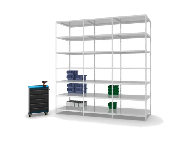 magazijnstelling,aanbouwveld,HxBxD 3000x1000x800mm,vaklast 125kg