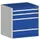 ladekast 800x800x525mm 4laden romp RAL7035 front RAL5010
