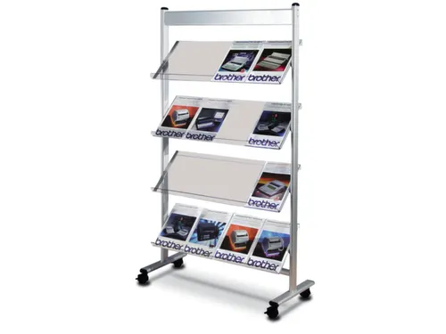Folderrek Voor 12x Din A4 4 Acrylglas Houders 1600x710x350
