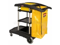 Reinigingswagen High Capacity Cart Rubbermaid Zwart