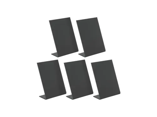 Krijtbord Securit A7 L-Bord Verticaal zwart 5 stuks