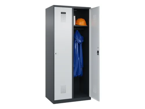 locker,HxBxD 1850x800x500mm,2vak,vak B 400mm,cil.-slot,staand op vloer