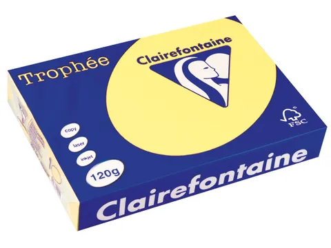 Trophée Pastel Gekleurd Papier A4 120g 250 Vel Citroengeel