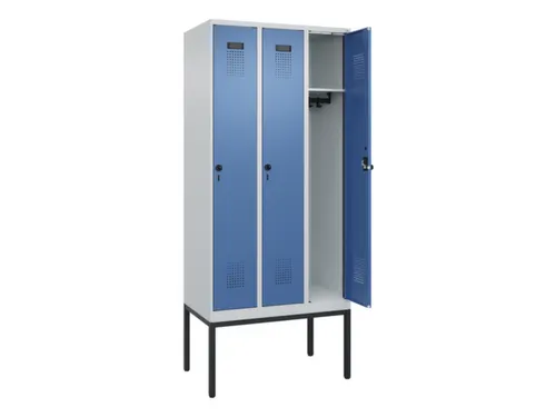 locker,HxBxD 2120x900x500mm,3vak,vak B 300mm,draaigrendel