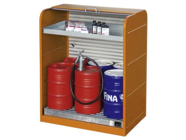 vatenkast,HxBxD 1610x870x1300mm,v. 6x60l vat,1xopvanglegborden