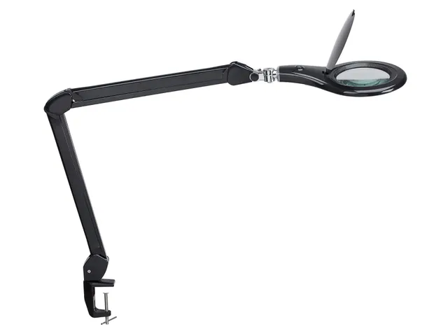 Loeplamp LED MAULmakro Zwart Met Tafelklem