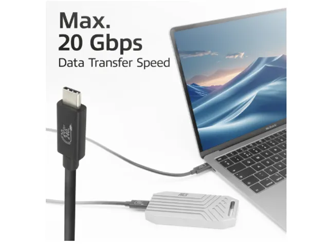 Kabel ACT USB-C 4.0 20Gbps Thunderbolt 3 2m