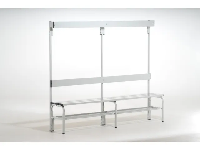 banc-patère HxLxP 1650x2000x375mm barres alu