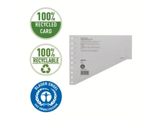 Scheidingsbladen Leitz A4 karton 200gr 11-gaats grijs - 7