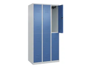 dubbeldekse locker,HxBxD 1850x900x500mm,3x2vak.,vak B 300mm,cil.-slot - 2