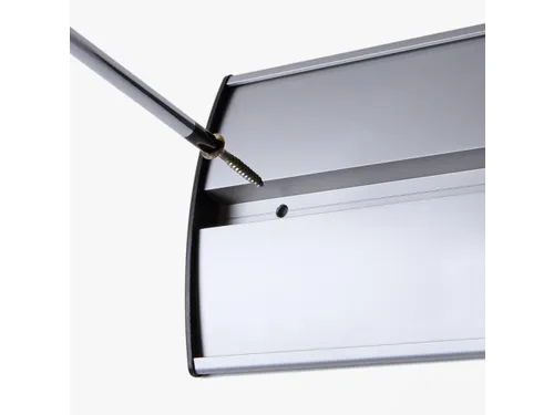 Deurbord 105x120mm Curved Aluminium Zwart