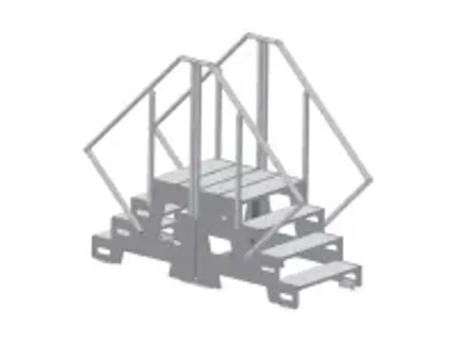 OUTLET bordestrap verrijdbaar bordes H 0 4m 2treden aluminium