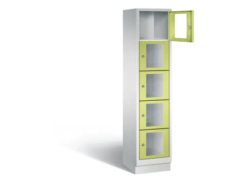 Lockerkast 1800x420x500mm 1x5 vakken Cilinderslot, Sokkel, RDS1108060