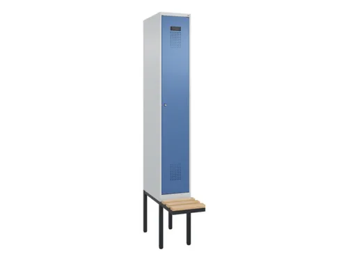 locker met bank,voor scheiding van kleding,HxBxD 2120x300x815mm,1vak