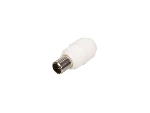 TV-Plug Mannelijk 9.5mm/2.3mm - Plastiek - WIT