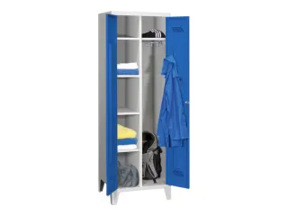 kleding-/wasgoedkast,HxBxD 1850x600x500mm,RAL7035,front RAL5010 - 1