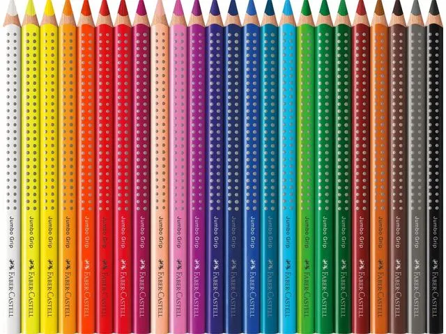Crayon de couleur Faber-Castell Jumbo GRIP 01 blanc