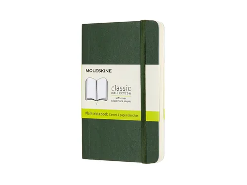 Notitieboek Moleskine pocket 90x140mm blanco soft cover myrtle green