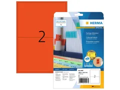 Etiquette HERMA 4497 199,6x143,5mm amovible rouge 40 pièces