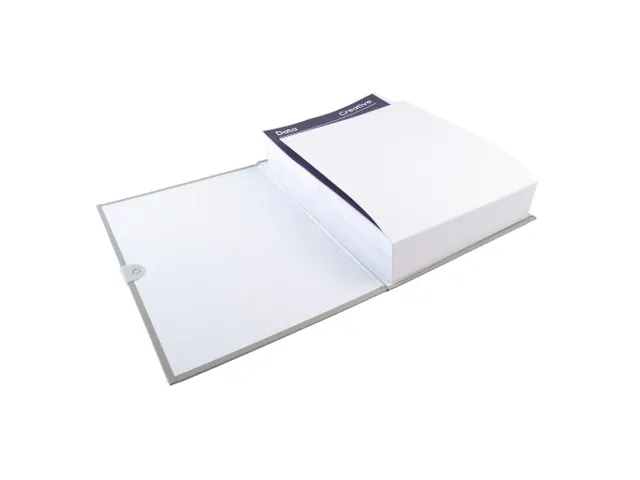 Map uitrekbare rug balacronkaft en Klittenband Grijs 24x32cm A4