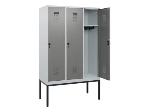 schoollocker,HxBxD 1950x1200x500mm,3vak,vak B 400mm,draaigrendel