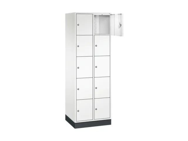 lockerkast,HxBxD 1950x620x500mm,2x5vakken,cil.-slot,sokkel