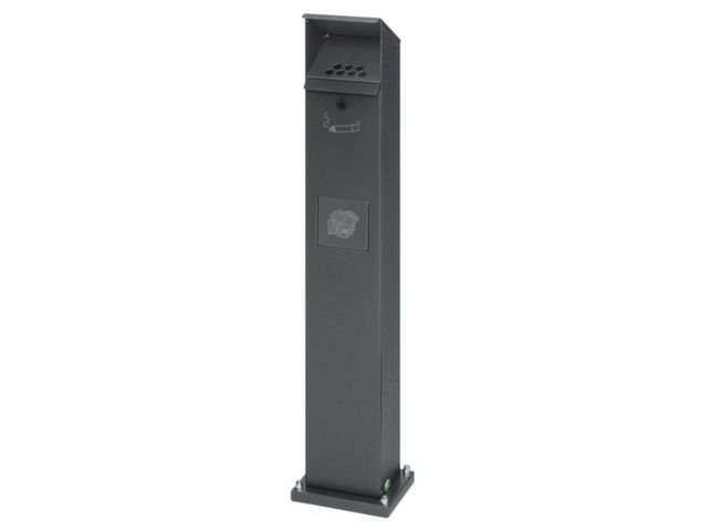 Asbakstaander Vierkantvormig Staalplaat 2 Liter 1150x180x150mm | PeukenzuilWinkel.nl