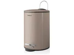 pedaalemmer,3l,HxØ 245x170mm,romp staal taupe,deksel staal taupe