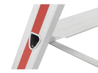 trapladder,beide zijden,2x5treden,Stand H 0,65m,balk L 1,28m,aluminium - 5