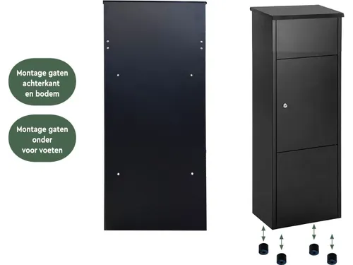 Pakketbrievenbus Zwart PB400