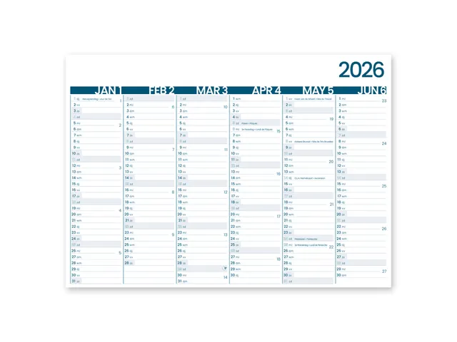 6-Maandkalender 2027 INNI Groot Memento 430x320mm
