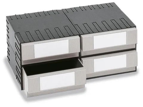 Combi-Ladensysteem Hxbxd 202X482X345Mm 4/4Behuizingen/laden Grijs