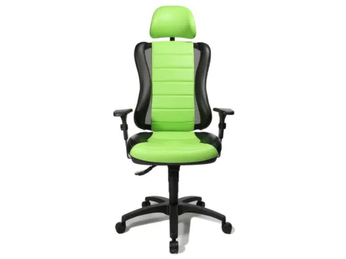 Bureaustoel Bekleding Zwart-Groen Zitting 420-530x 500x 470mm