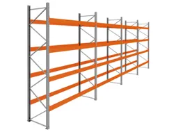 palletstelling,basis+3xaanbouw,HxBxD 4620x14900x1100mm,vakl. 3400kg