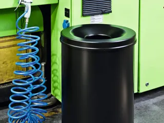 Afvalbak + Vlamdover Safe Rond 60 Liter Zwart - 3