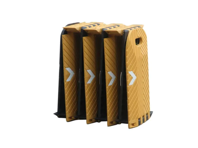 drempel,B 3000mm,overrijd H 25mm,PU,geel/zwart