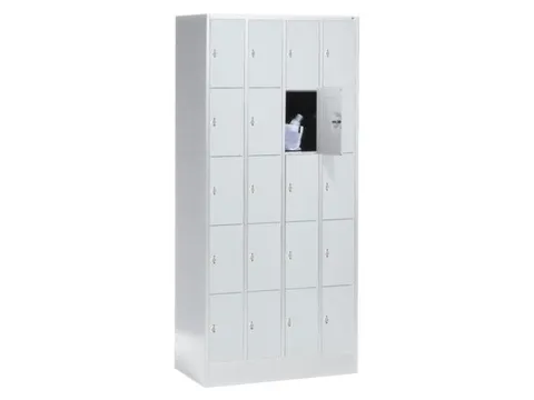 lockerkast,HxBxD 1950x900x480mm,4x5vakken,romp RAL7016,front RAL7016