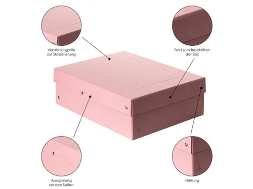 PureBox Pastell A4 rose 100mm