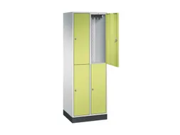 Dubbeldekse garderobekast,RAL 7035/RDS1108060,HxBxD 1950x620x500mm