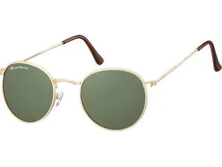Zonnebril Montana met groen G15 glas mat goud - 1