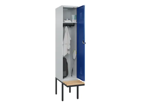 locker met bank,HxBxD 2120x400x815mm,1vak,vak B 400mm,draaigrendel