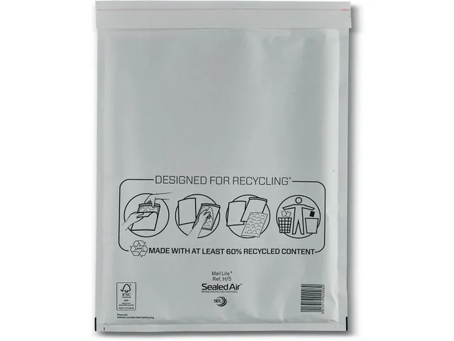 Mail Lite Luchtkussenenveloppen H/5 270x360mm Wit 100 stuks