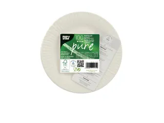 Papstar Pure Bord rond 15cm FSC karton Wit 100 stuks - 3