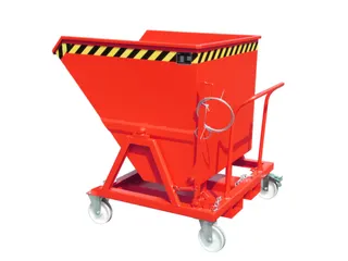 Kiepbak Staalplaat 1270x1200x1340mm Inh. 0.70m³ 1000kg Rood - 1